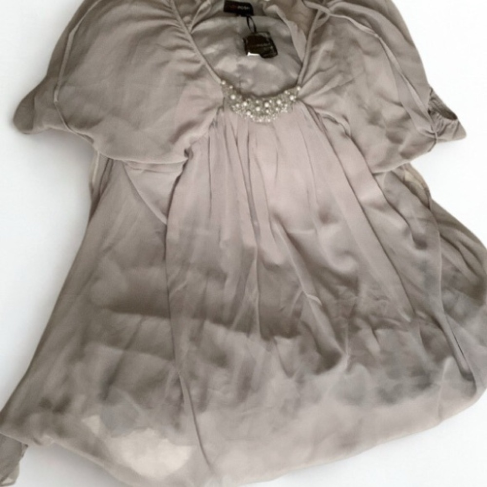 Jeweled Quarter Sleeve Top